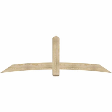 Ekena Millwork Bellingham Rough Sawn Timber Gable Bracket, Douglas Fir, 96"W x 32"H x 2"D x 6"F, 8/12 Pitch GBW096X32X0206BEL00RDF